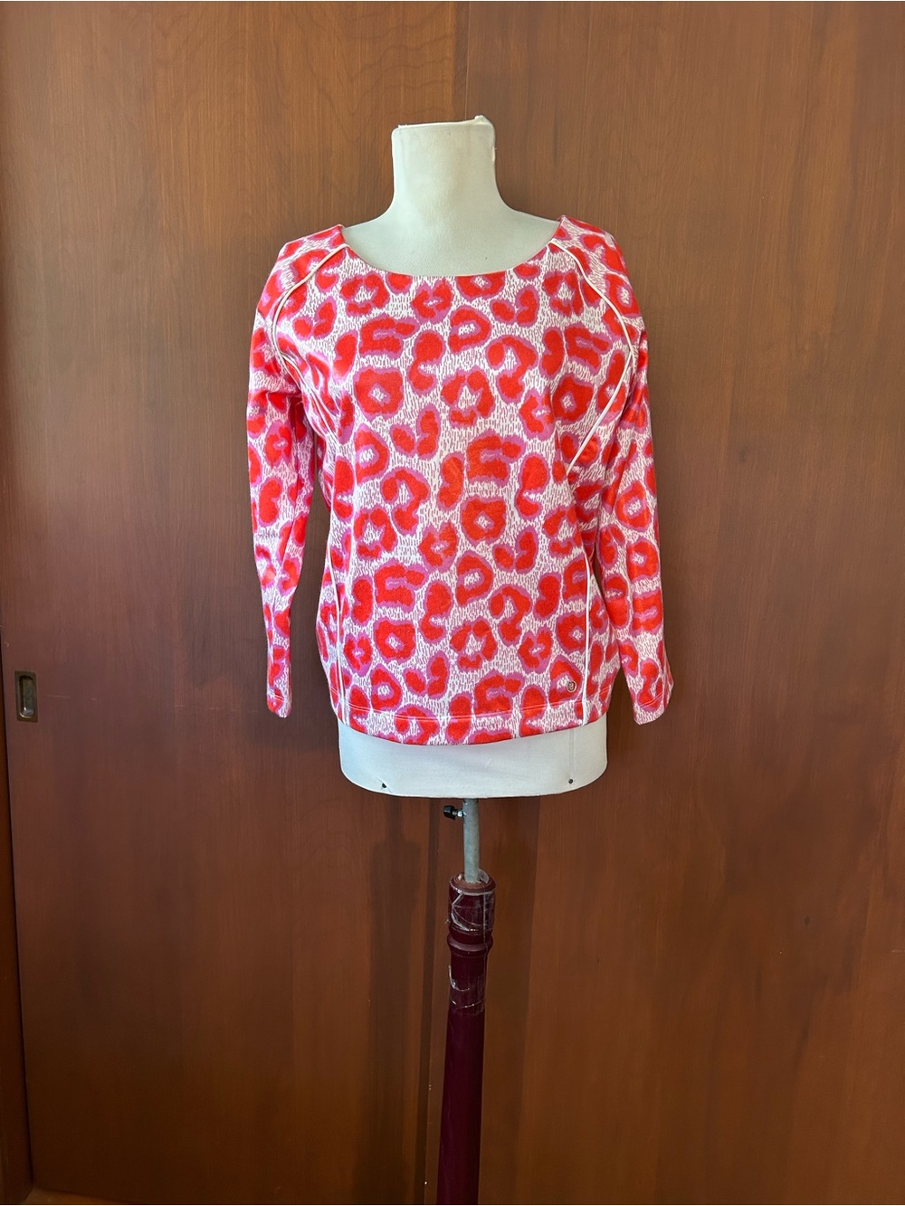 Bogner Red & Purple Leopard Print Shirt